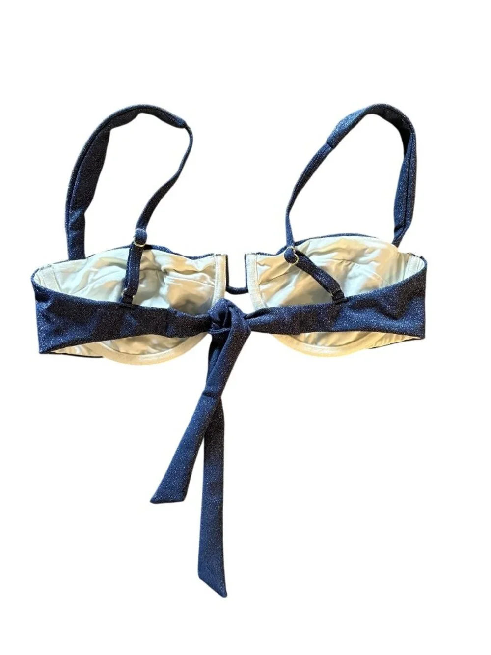 MONDAY Swimwear Cala Roja Bikini Top in Midnight Shimmer